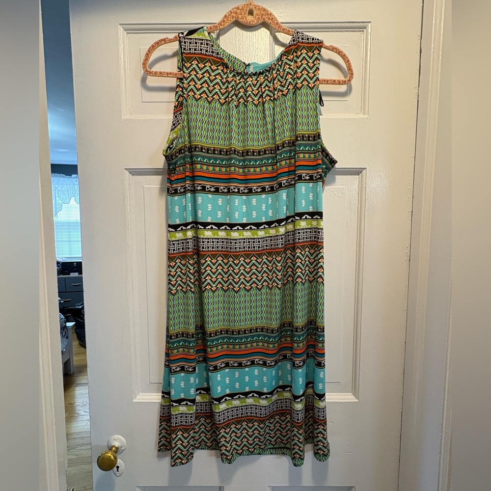 Emma & Sam Multicolor Geometric Dress
